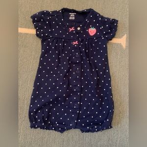 Carters Polka Dot Onesie with Strawberries size 18 months